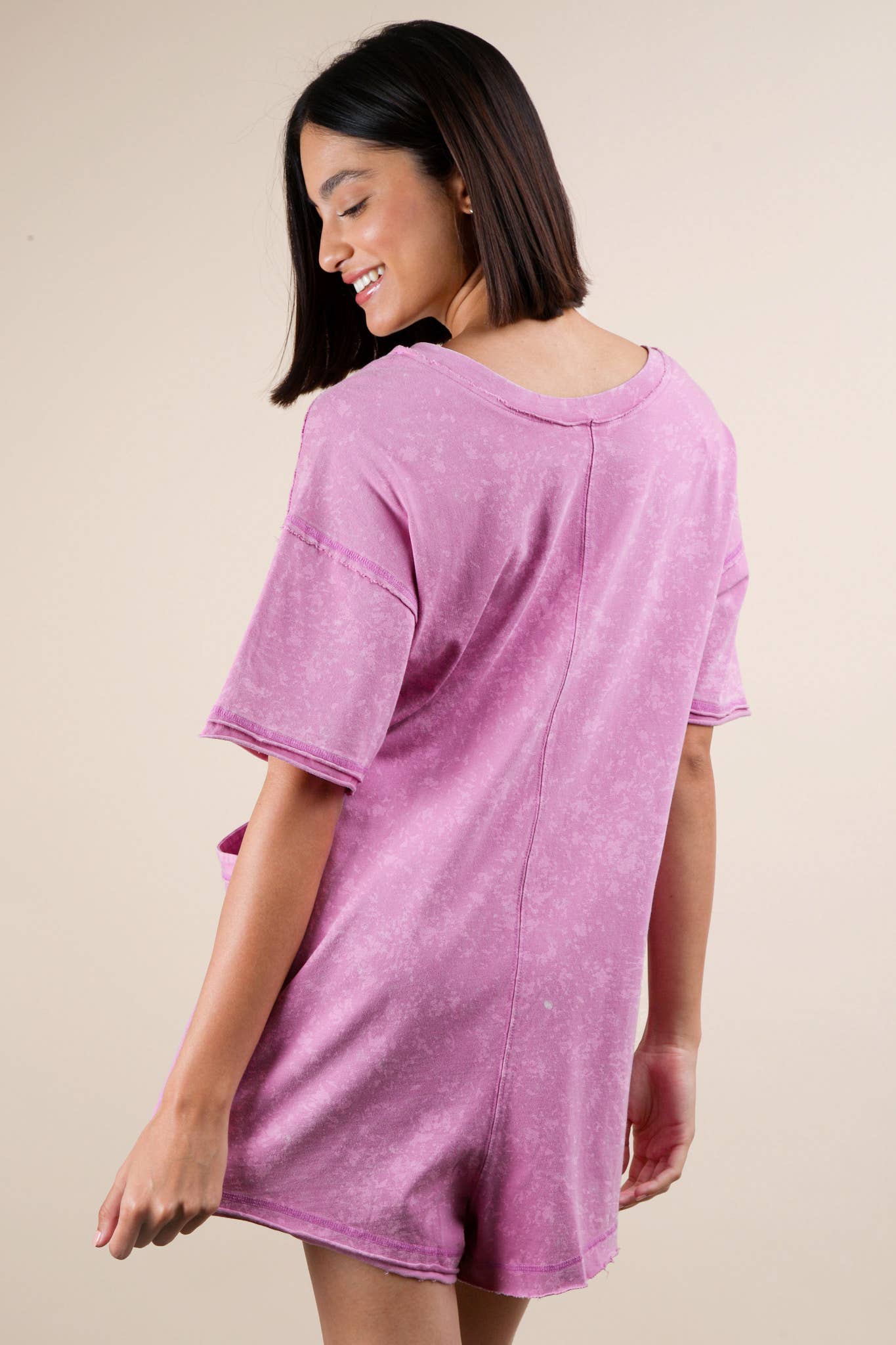 Mineral Washed Oversized Romper