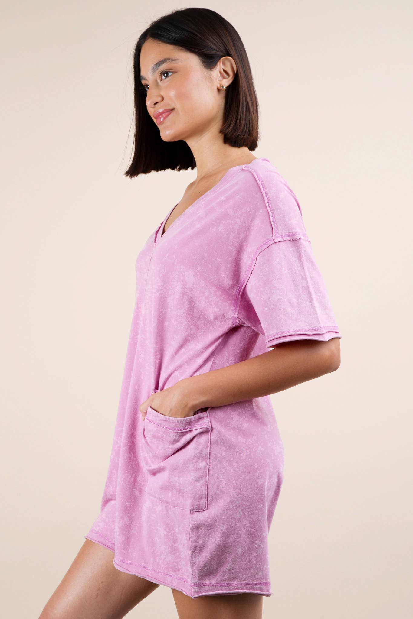 Mineral Washed Oversized Romper