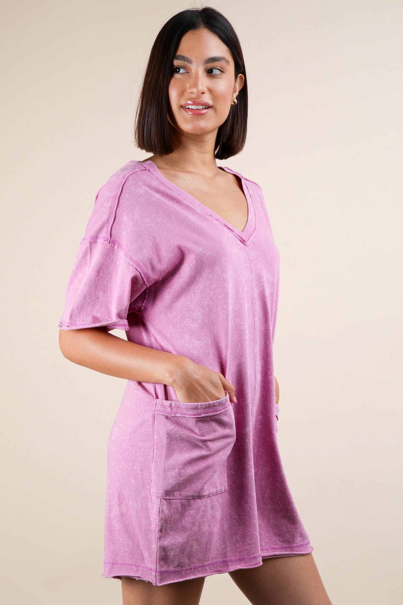 Mineral Washed Oversized Romper