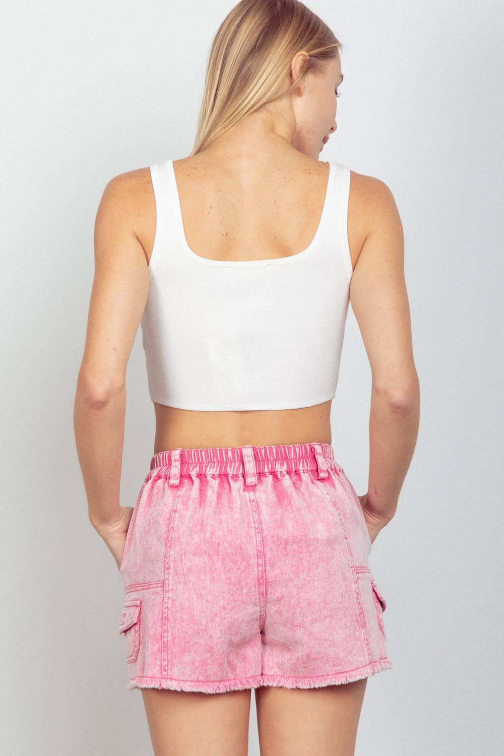 Square Neck Crop Knit Tank Top