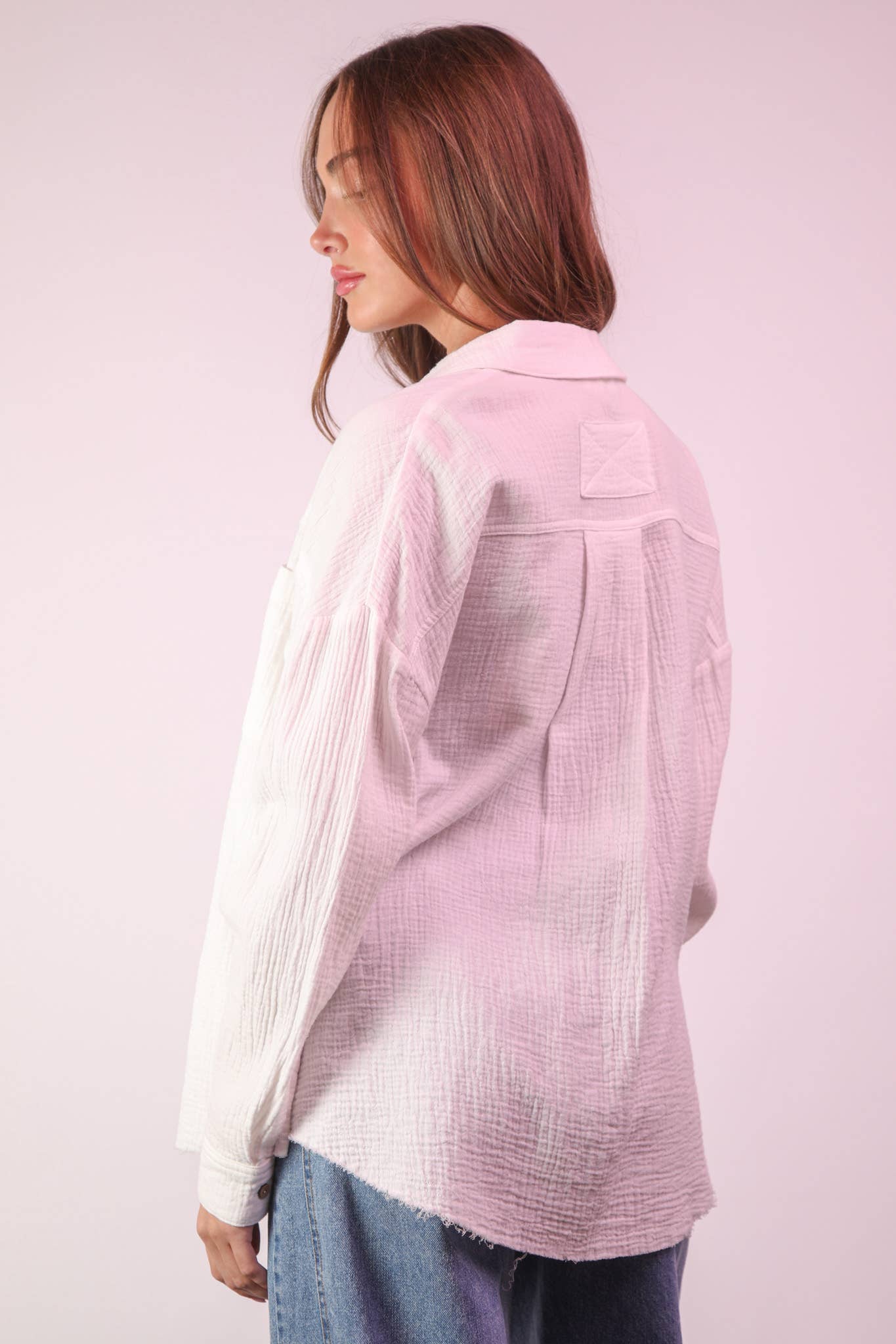 Mineral Washed Gauze Top